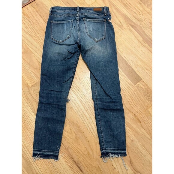 Abercrombie Fitch Harper Low Rise Ankle Jeans Embroidered Ripped Denim Size‎ 26 - Picture 5 of 5